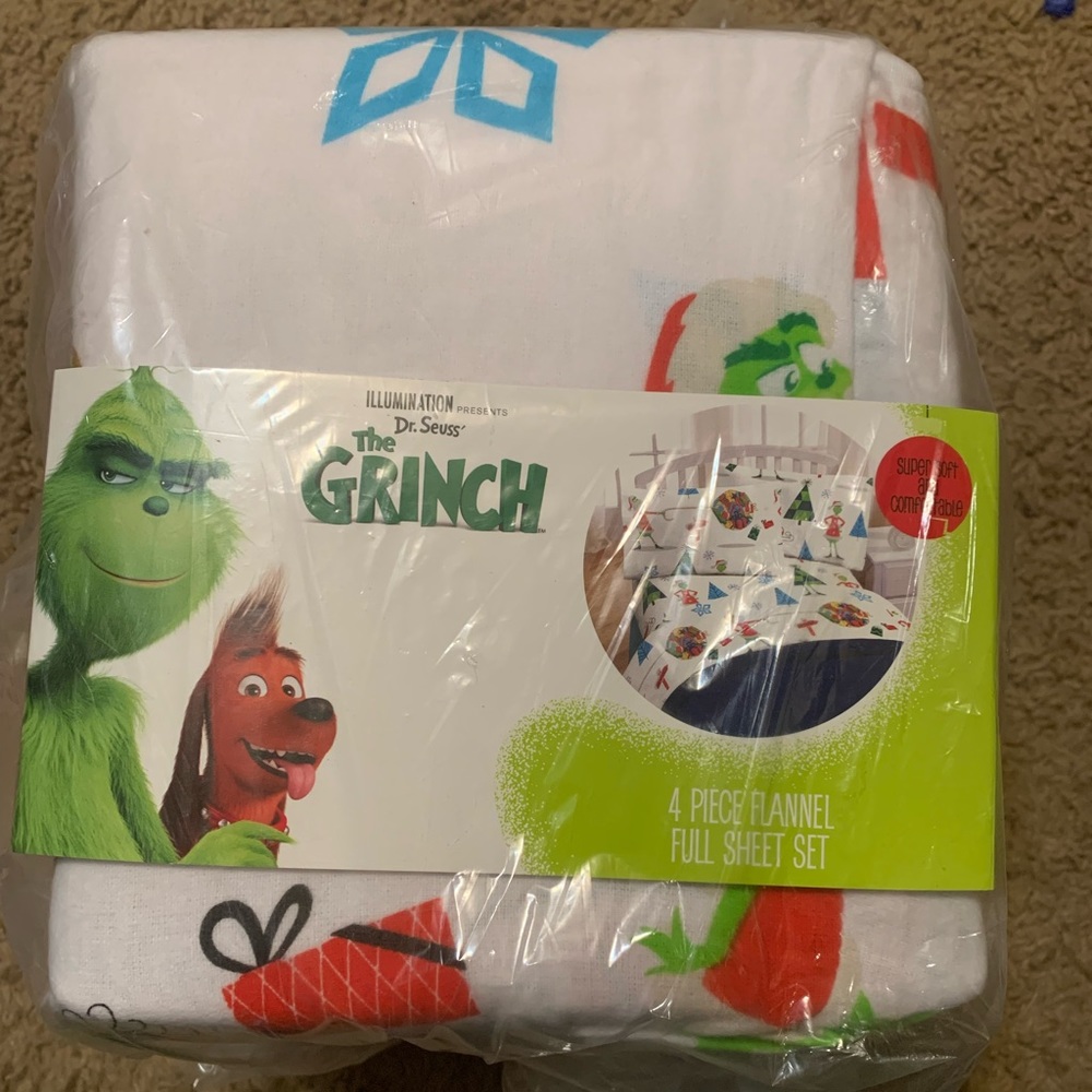 Grinch flannel sheets